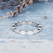Round Brilliant Cut Full Eternity Unique Wedding Band Mapple Gems